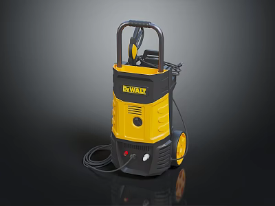 DEWALT Yellow And Black High Pressure Washer With Wheels And Power Cord 3d model