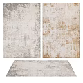 Modern Square Rugs in Gray Beige Tones with Textured Pattern for Home Decor 3d model