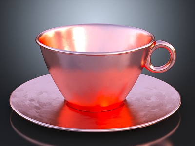 Modern Cup Pure Copper Tea Cup Metal Tea Cup Metal Cup 3d model