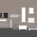 Various Styles of Radiators in Black and White for Home Heating Design