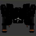 Mechanical Warrior Robot With Armored Body Weaponized Arms Antenna And Complex Mechanical Parts
