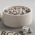 Decorative Ornament Set with Polka Dot Canopy Wooden Easel Heart Mobile Stuffed Basket Kangaroo Toy