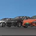 Various Modern Cars With Different Colors Styles And Designs On