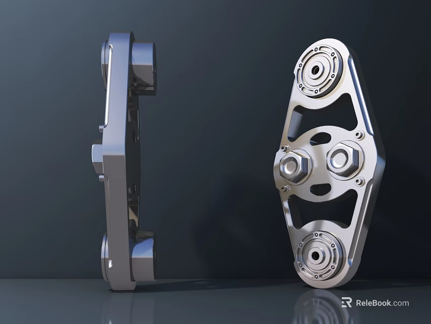 Smart Machine Precision Metal Components With Gear And Bearing Details 3d model 