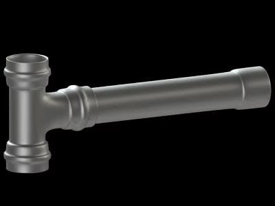 Industrial Metal Pipe Fitting with Durable Construction and Smooth Surface Design 3d model