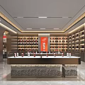 TANIA Tea Shop Interior With Red Decor Wooden Ceiling Counter And Tables