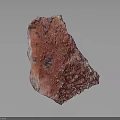 Natural Red Stone With Purple Specks And Rough Textured Surface For Decorative Use