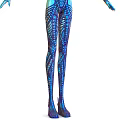 Blue Elven Mythical Creature With Intricate Body Patterns And Winged Shoulders