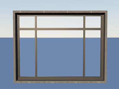 Modern Casement Window with Sturdy Frame and Clear Glass Panels for Home Design 3d model