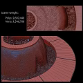 Outdoor Garden Ornament Round Black Stone Fire Water Fountain Decorative Design With Fire Feature