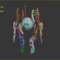 Game Movie Robot Character With White Spherical Body Blue Eye And Mechanical Arms Legs