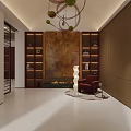 Modern Living Room Interior Design With Light Colored Sofa Round Coffee Table And Recessed Lighting