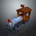 vintage train steam train train carriage locomotive head steam car carriage train modern vehicle 3d model