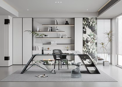Modern study 3d model