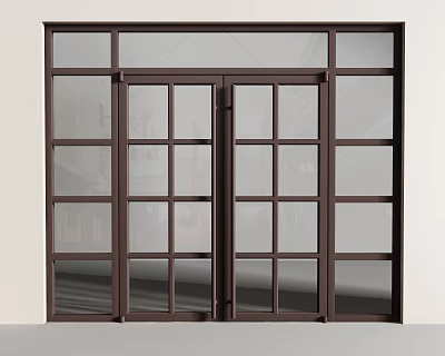 Modern double door KFC door 3d model