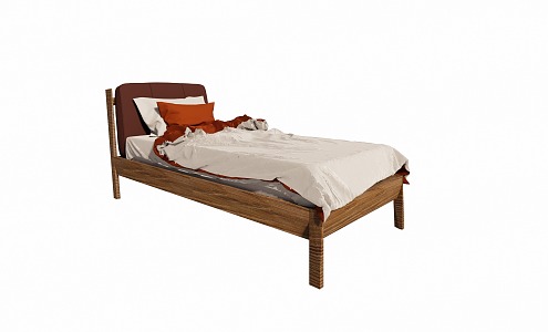 Modern Single Bed 3d model