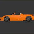 Orange Convertible Sports Car With Open Top Black Wheels and Sleek Exterior