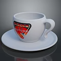 Everyday White Coffee Cup with Saucer and MIND THE FUTURE Logo Design