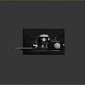 Vintage Film Projector Featuring Large Film Reels Black Body And Sturdy Base