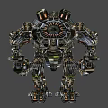Futuristic Mechanical Weapon With Glowing Elements And Massive Sci Fi Structure 3d model