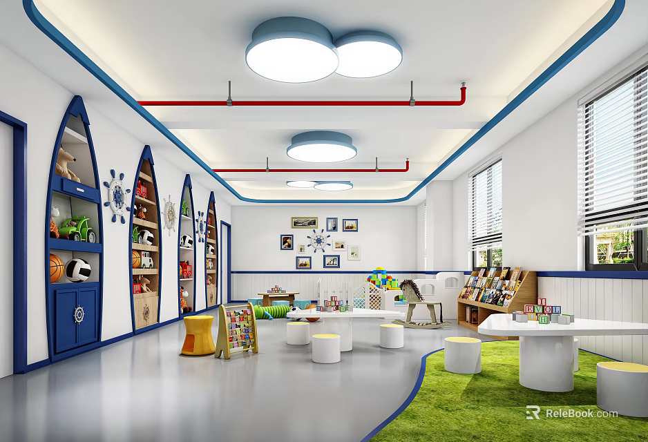 Fitness Gym Space With Workout Equipment And Training Area For Exercise 3d model 
