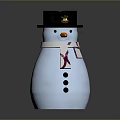 Cute Snowman Shaped Household Item With Black Hat Plaid Scarf Orange Nose And Black Buttons