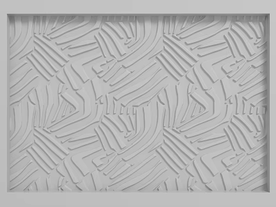Modern Abstract Textured Wall Design With Curved Lines And Embossed Patterns 3d model