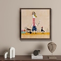 Nordic Cartoon Simple Hanging Painting 3d model