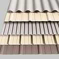 Multiple Layers of Corrugated Panels in Various Colors for Design Projects