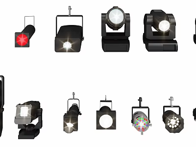 Various Decorative Lights With Different Designs And Distinctive Illumination Features 3d model