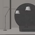 Modern Minimalist Floor Lamps With Metal Stand And White Shade In Contemporary Interior Setting