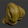 Yellow Twisted Coiled Soft Fabric Towel As Daily Decorative Household Item