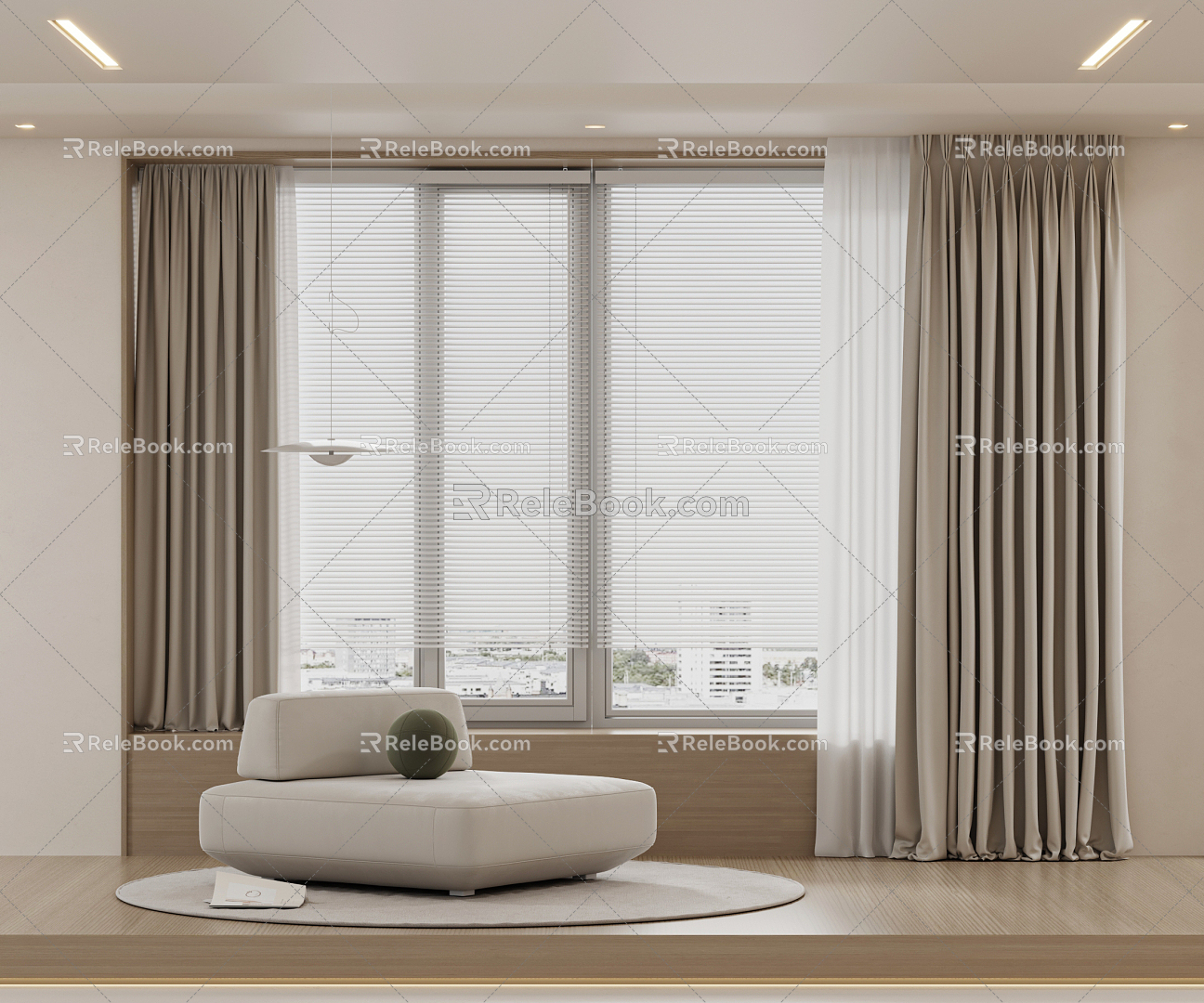 Modern Curtains 3d model