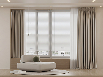 Modern Curtains 3d model