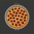 Delicious Fresh Pepperoni Pizza On White Tray With Melted Cheese And Tomato Sauce