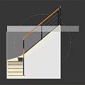 Architectural Spiral Staircase With Wooden Steps Metal Railings And Transparent Structure
