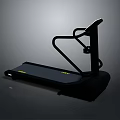 Modern Black Treadmill with Digital Display Ergonomic Handrails and Durable Running Belt for Home Fitness