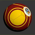 Red And Yellow Soccer Ball With CONCACAF Emblem Sports Equipment