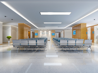 Modern Hall Hospital Hall 3d model