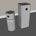 Modern Home Air Purifiers With Digital Display And Efficient Filtration Design 3d model