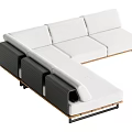 Mid-ancient multi-person sofa corner sofa 3d model