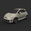 White Compact Car With Sporty Design Black Alloy Wheels And Smooth Body Lines