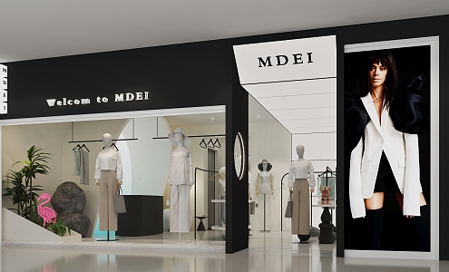 Modern Clothing Store Women's Clothing Store 3d model