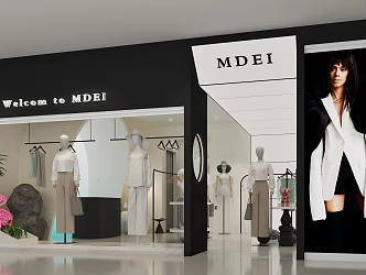 Modern Clothing Store Women's Clothing Store 3d model