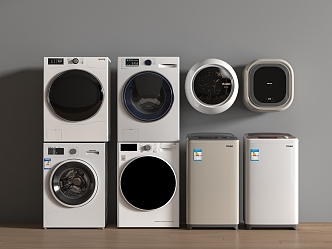 washing machine wall mounted washing machine drum washing machine mini washer dryer water heater 3d model