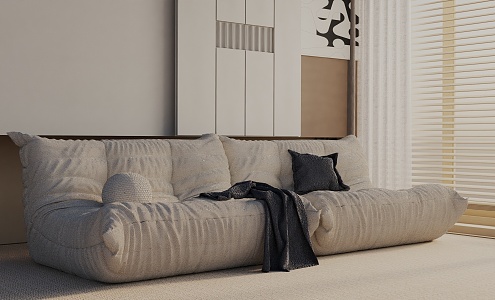 Three-seat sofa 3d model