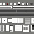 Various Types of Modern Air Conditioner Vents Including Grille Square and Strip Designs