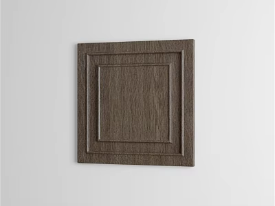 Hand Carved Wooden Sculpture Panel With Square Frame And Natural Grain 3d model