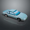 Light Blue Two Door Sports Car With Modern Sleek Design And Shiny Reflective Finish