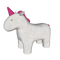 Cute Unicorn Shaped Kids Chair White Pink Horn Tail Soft Leather Toddler Seat